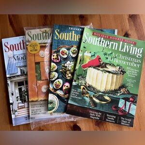 4 Issues Southern Living 2023 Recipes & DIY, Decorating.  Sep, Oct, Nov, Dec.